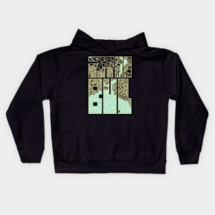 Istanbul, Turkey City Map Typography - Summer Kids Hoodie